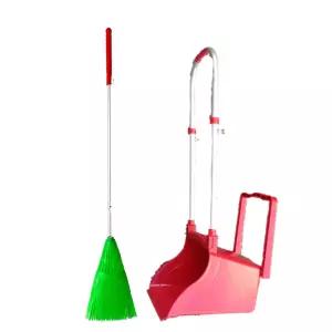 국내산 소형 빗자루 길이 조절 환경미화원 쓰레받기마당비 롱비세트 받이 청소도구 롱비 사무실