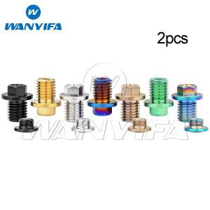완이파 2개 티타늄 오일 블리드 볼트 호스 고정 로드 바이크 주입 구멍 나사 파이프 용