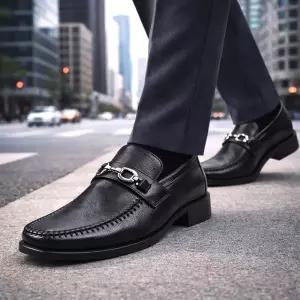 [브랜슈] MS-123 프리미엄 남성 수제화 남성구두 굽4cm 정장화 예식구두 면접 직장인 245~305mm