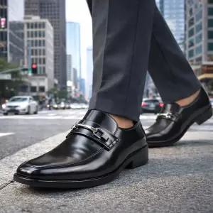 [브랜슈] MS-124 프리미엄 남성 수제화 남성구두 굽4cm 정장화 예식구두 면접 직장인 245~305mm