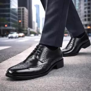 [브랜슈] MS-125 프리미엄 남성 수제화 키높이 남성구두 굽6cm 정장화 예식구두 면접