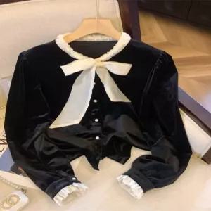 벨벳 스카프 러블리룩 프릴 리본 빅사이즈