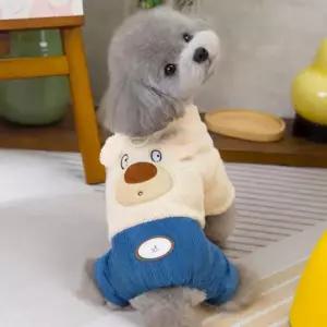 딩동펫 반려견 고양이 하네스 올인원 의류 패션 허니베어 코듀로이