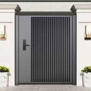 전원주택대문 단독주택 대문 목재 주차장 현관 무레일 전원 슬라이딩