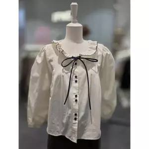 [이프네](마산점)(IQ2WBL07)리본자수배색카라블라우스