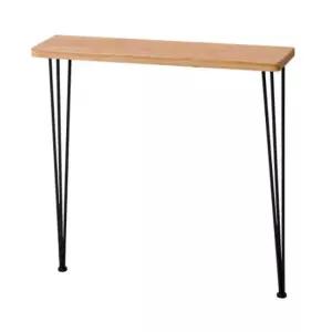 슬림콘솔 미니 현관 좁은폭 진열대 A. 라운드 블랙 다리 80 x 20x80 조립 필요