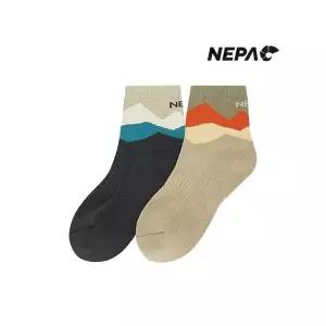 [하프클럽/네파]  7LC8318 공용 오르고 단목 양말 2족세트