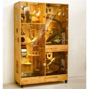 케이지 대형 둥지 햄스터 토끼 기니피그 친칠라케이지 은신처 하우스 친칠라