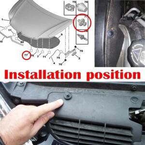 범퍼 휠 아치 스플래시 가드 클립 푸조 206 207 307 308 시트로엥 C2 C3 C4 C6 C8 피아트 스쿠도 율리시스