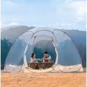 캠핑 야외 투명 방풍 텐트 겨울용 간편 접이식 방수 바람막이 테라스 옥상 비닐 돔