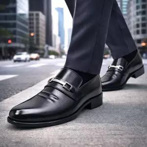 [브랜슈] MS-J143 프리미엄 수제화 남성구두 굽3.5cm 정장화 예식구두 면접 직장인 245~280mm