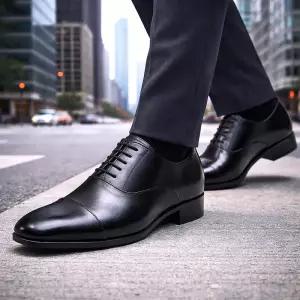 [브랜슈] MS-L202 프리미엄 수제화 가죽 남성구두 굽4cm 정장화 예식구두 면접 직장인 245~280mm