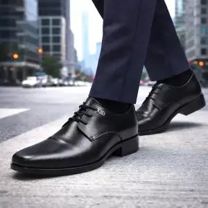 [브랜슈] MS-L205 프리미엄 수제화 가죽 남성구두 굽4cm 정장화 예식구두 면접 직장인 245~305mm