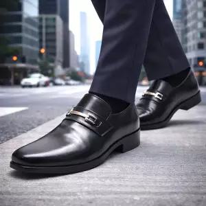 [브랜슈] MS-L206 프리미엄 수제화 가죽 남성구두 굽4cm 정장화 예식구두 면접 직장인 245~285mm