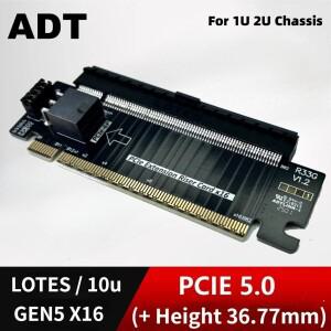 PCI-E 5.0 X16 라이저 확장 카드 PCB 보드 Express 그래픽 비디오 GPU 어댑터 Gen5 커넥터 1U 2U 서버