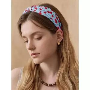 [마쟈]체리 패턴 트위스트 헤어밴드_P392841196