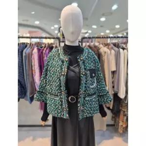 [갤러리아] (르니앤맥코이)케이프 크롭 트위드 자켓(MN04JK203HJY)