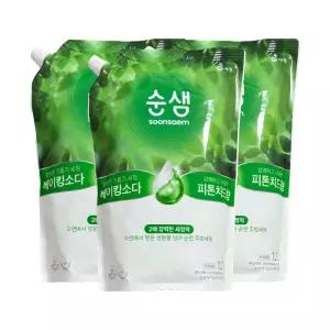 순샘 베이킹소다X피톤치드향 주방세제 리필 1.2L x 3개