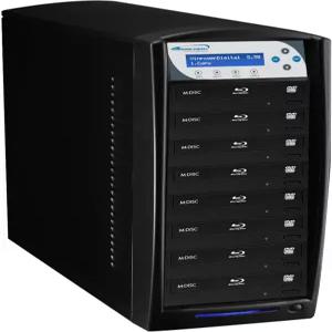 빈파워 디지털 샤크블루CP 8 타겟 블루레이 BDXL DVD CD 디스크 복제기(USB 3.0 + 2TB 하드 드라이브 포함)