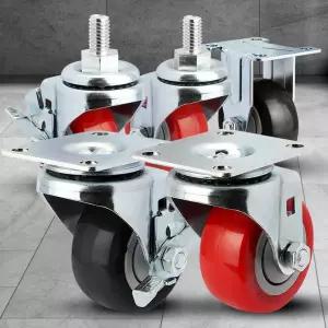 베어링 캐스터 바퀴 식 브레이크 우레탄 캐 이동 케 스터 경량소형25 식미니테이블