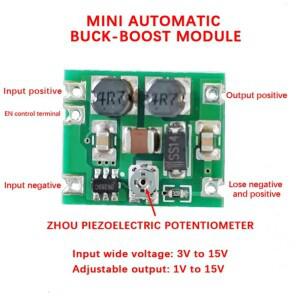 DC-DC 벅-부스트 컨버터 3V-15V ~ 5V 6V 9V 12V 700ma 5W Arduino 모듈 보드 용 조정 가능 스텝 업 다운 전
