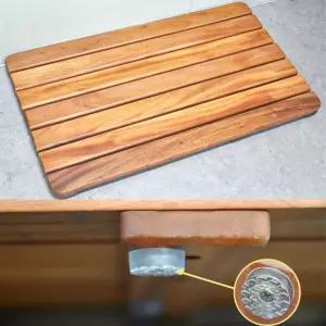 화장실 베란다 대형 사각 원목 방수 코팅 나무 발판 욕실매트 깔판 다용도실 현관