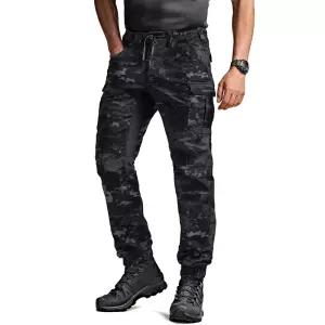 CQR 스쿼드 스판 카모 아웃도어 립스탑 카고 조거팬츠