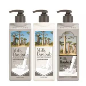 밀크바오밥 퍼퓸 샴푸 트리트먼트 바디워시 화이트솝