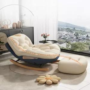 흔들의자 북유럽 스타일 1인용 리클라이너 안락의자 패브릭 라운지 소파 거실용 고급 인테리어