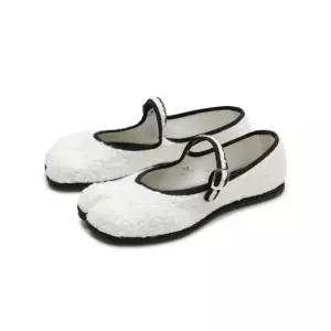 드로게리아 크리베리니 타비 메리 제인 아스트라칸 화이트 블랙 Astrakan FTMJ-WBL