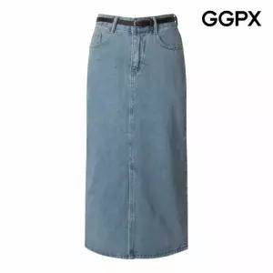 [GGPX] 센터 트임 데님 스커트 (GQ2SK004B)