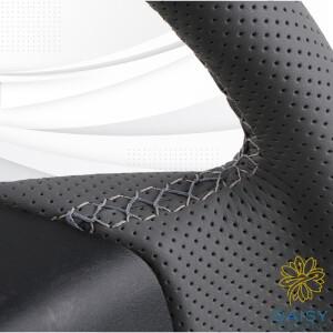 나파 가죽  자동차 핸들 커버, 르노 카자르 콜레오스 메간 탈리스만, 시닉 에스페이스 액세서리, 블랙