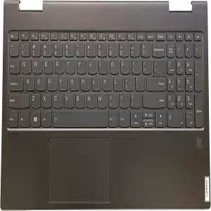 LTPRPTS 교체 노트북 상부 케이스 팜레스트 블랙라이트 키보드 터치패드 조립 부품 - 레노버 요가