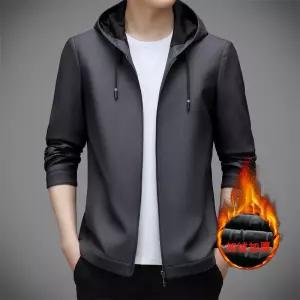 남성 가죽 스웨터 양 숏 무스탕 자켓 캐주얼 기모 도톰한 후드 점퍼 E43Z1R 젠2