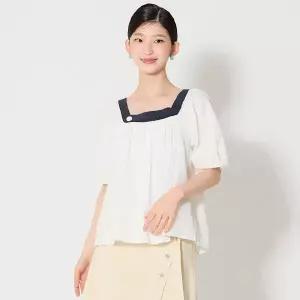 [오조크][오조크(OZOC)] 스퀘어넥 블라우스 (택가격 74000원)