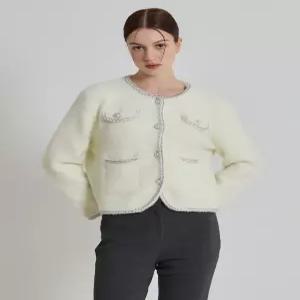 [오조크][오조크(OZOC)] 펄버튼 헤어리 트위드 자켓 (택가격 113000원)