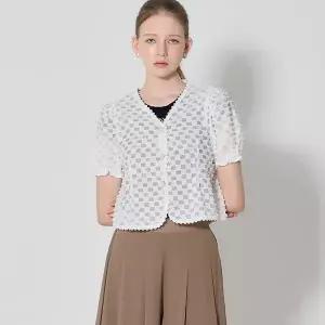 [오조크][오조크(OZOC)] 스퀘어 패턴 레이스 자켓 (택가격 62000원)