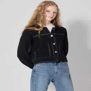 [오조크][오조크(OZOC)] 스티치 니트 카라 자켓 (택가격 149000원)