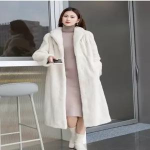 페이크퍼 롱코트 인조밍크 겨울용 아우터 출퇴근용