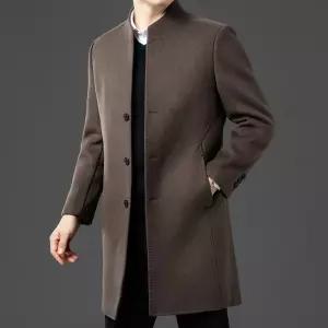 남성 리버시블 캐시미어 코트 차이나넥 하프 트렌드 고급 모직 E43Z1J 젠2