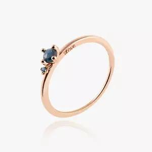 [엘렌쥬얼리]14K 18K 아리아 러프 블루 다이아몬드 링 금 반지