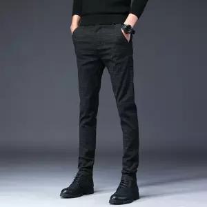 픽호샵 남성용 팬츠 면 캐주얼 편안한 체크 비지니스 마팬츠 슬랙스 봄가을 키작남 꾹3