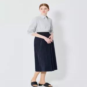 [오조크][오조크(OZOC)] 벨벳 주름 밴딩 스커트 (택가격 99000원)