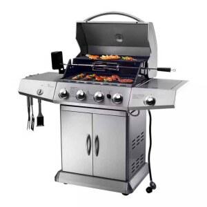 대형 가스 오리구이 TJ308 이중 숯통 우신 가스숯불겸용 바람막이 가정용 상업용로스터