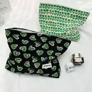 여성 333HOA15 가방 소품 절리 코듀로이 소재 빅사이즈 지퍼 잠금 파우치 가방