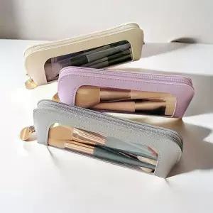 투명 805CDO93 브러시 파우치 수납 이너백 필통 펜파우치 메이크업