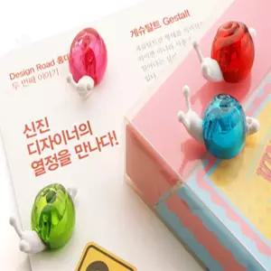 10P 컬러 달팽이 자석 냉장고자석집게