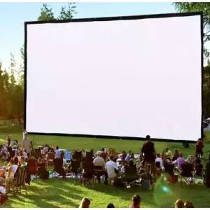 프리미엄 이동식 빔프로젝트 스크린천 야외 대형 영화 200인치 4 파이버 캔버스