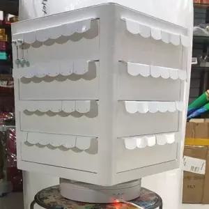 프리미엄 회전형 귀걸이 진열대 액세서리 거치대 탁상형 걸이대 디스플레이 올화이트 대형 96