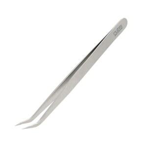 루비스 볼륨 러시 스테인리스 스틸 속눈썹 핀셋 인조 부착을 위한 각진 팁 1KVR02 스위스산 세계적으로 유명한 정밀도